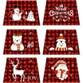 thumbnail image 3 of Buffalo Plaid Christmas Tree Collar, Hexagon Six Different Patterns Christmas Tree Ring for Artificial Trees with 31in Diameter, Red and Black Tree Skirt for Christmas Tree Decorations, 3 of 7