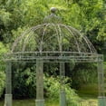 thumbnail image 2 of 13.8ft. Tall Ornate Round Iron Garden Gazebo in Antique Green "Medellín 1972", 2 of 7