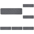 thumbnail image 1 of WHEANG Stair For Wooden Steps Indoor 15 Pack 8" X 30" Non Carpet Stair With Reusable Adhesive For Kids Elders And Dogs Polyester Backing Stair Runner Rugs，Dark Grey, 1 of 5