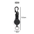 thumbnail image 5 of Cheers.US Multi-function Black Retractable Key Chain Keychain Anti-lost Outdoor Carabiner Heavy Duty Badge Holder Reel with Carabiner Wire Rope Bottle Opener, 5 of 5