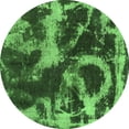 thumbnail image 1 of Ahgly Company Indoor Round Abstract Green Modern Area Rugs, 7' Round, 1 of 4