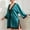 Green, variant on Xysaqa House Dresses for Womens Satin Robe Lace Sleepwear Women Long Sleeve Night Gowns Comfy Loungewear Housedress Plus Size XL-5XL