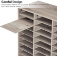 thumbnail image 5 of Literature Organizer, 27 Compartments Wooden Mail Organizer, Countertop Literature Sorter with Adjustable Shelves for Home, Office, School, Student Mailbox for Classroom, Rustic Brown FG27WF01, 5 of 18