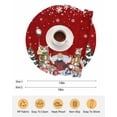thumbnail image 3 of 13 Inch Round Placemats Set of 6, Red Christmas Non Slip Heat Insulation PP Table Mats, Xmas Gnomes Cat Pine Tree Winter Snowflake Washable Place Mats for Kitchen Dining Party Table Decor, 3 of 4