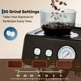 thumbnail image 6 of Garvee 20 Bar Espresso Machines, Professional Coffee Machine with Grinder and Milk Frother Steam Wand for Home/Office, 1400W, Black Silver, 6 of 9