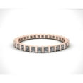 thumbnail image 3 of Natural 1.00Ct Princess Cut Diamond Bar Set Women's Anniversary Wedding Eternity Band Ring Solid 14k Rose Gold H SI2, 3 of 3