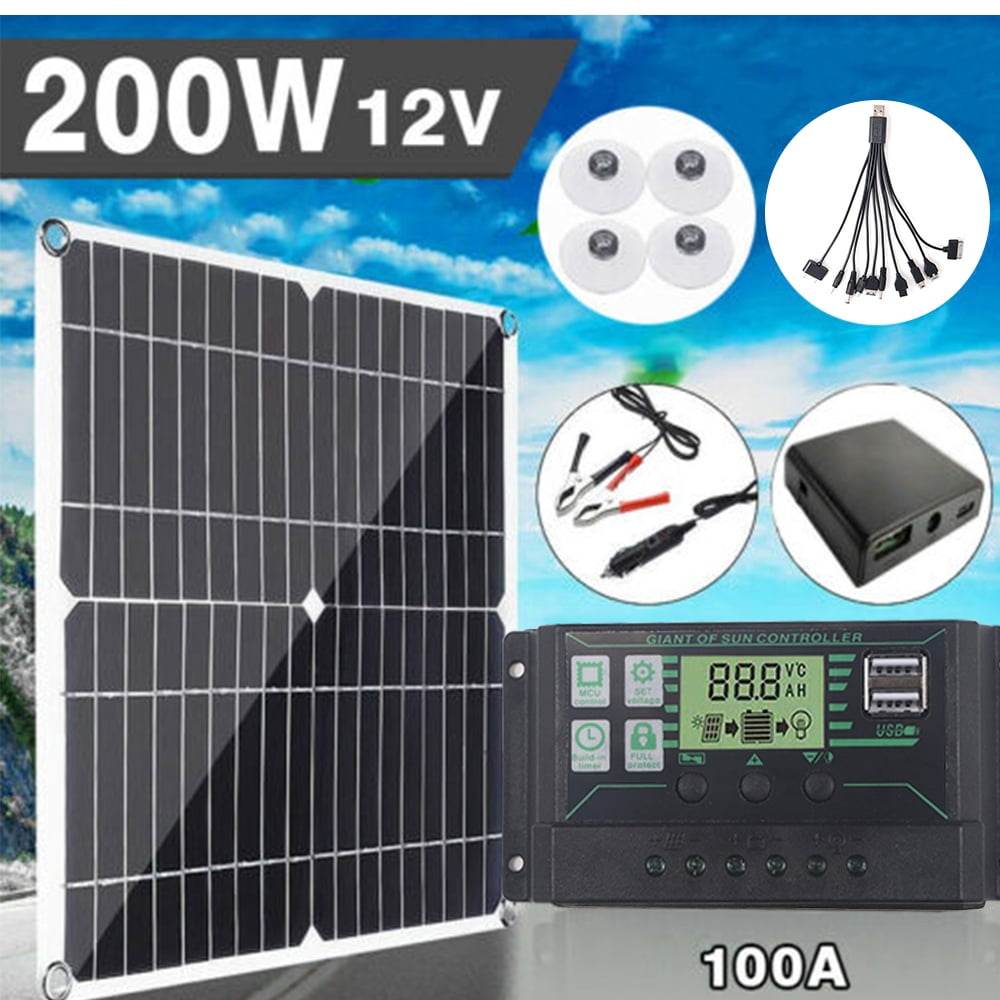 Onemayship 200W Solar Panel Kit 100A 12V Battery Charger Controller Caravan Boat Outdoor