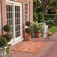 thumbnail image 3 of Safavieh Courtyard Dara Damask Indoor/Outdoor Area Rug, Terracotta/Natural, 2'7" x 5', 3 of 11