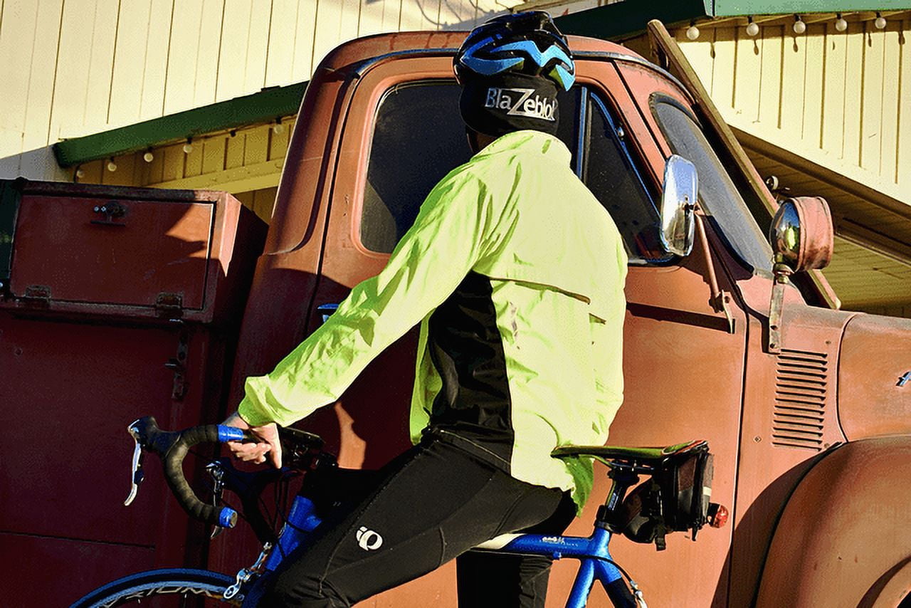 Blazeblok Soft Velcro Bicycle Helmet Back Neck Protector |Adjustable Sun Protection Neck Shield – Unisex | Doctor Recommended Neck Wrap Support - UPF 50+ Premium Fabric (Black)