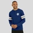 thumbnail image 6 of Men's Darius Rucker Collection by Fanatics Navy Toronto Maple Leafs Waffle-Knit Raglan Long Sleeve Henley T-Shirt, 6 of 6