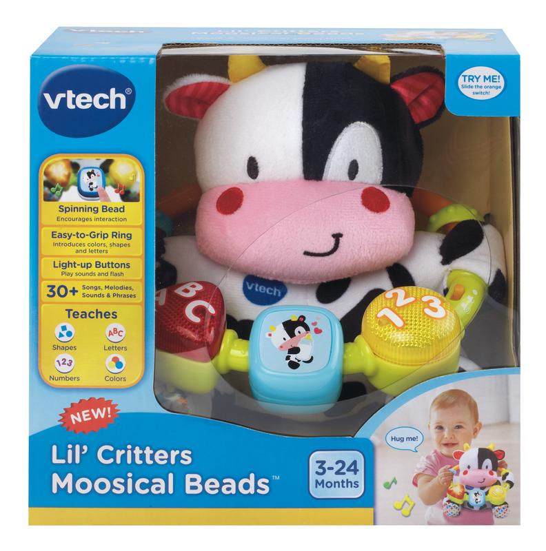 VTech Lil' Critters Moosical Beads, Plush Cow, Musical Baby Toy - image 4 of 7