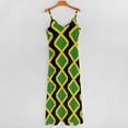 thumbnail image 4 of Robe Drapeau Jamaïcain Jamaica Coussin Club Maxi Robe Mode Rue Boho Plage Longues Robes Vacances Col en V Surdimensionné Vestidos, 4 of 5