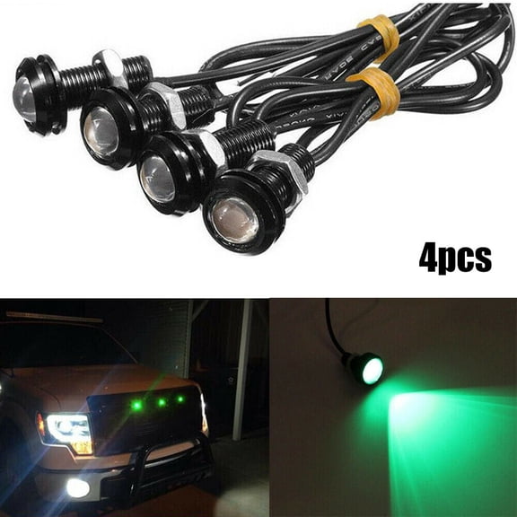 4pc Green LED Grille Light Kit for Ford Trucks and SUVs