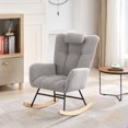 thumbnail image 3 of 2 Soft-Covered Wooden Frame Yy-6 Grid Base Rocking Chair With Headrest-2441, 3 of 9