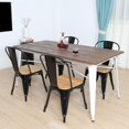 thumbnail image 2 of Chaise de Salle à Manger en Métal Moderne - Style Industriel, Empilable, Cadre en Acier Robuste, Résistant aux Intempéries, Parfait pour une Utilisation Intérieure et Extérieure, 2 of 3