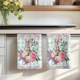 thumbnail image 7 of Easter Bunny Roses Kitchen Towels Set of 4, Pink Floral Spring Green Buffalo Plaid Absorbent Dish Towels for Kitchen, Microfiber Hand Towel, Quick Drying Tea Towel for Cleaning Decorative Dishcloths, 7 of 7