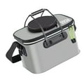 thumbnail image 4 of DYNWAVECA Foldable ing Bucket Protection Bucket with Handles Live Container Storage, ing Bag, Folding Outdoor Camping gray, 4 of 9