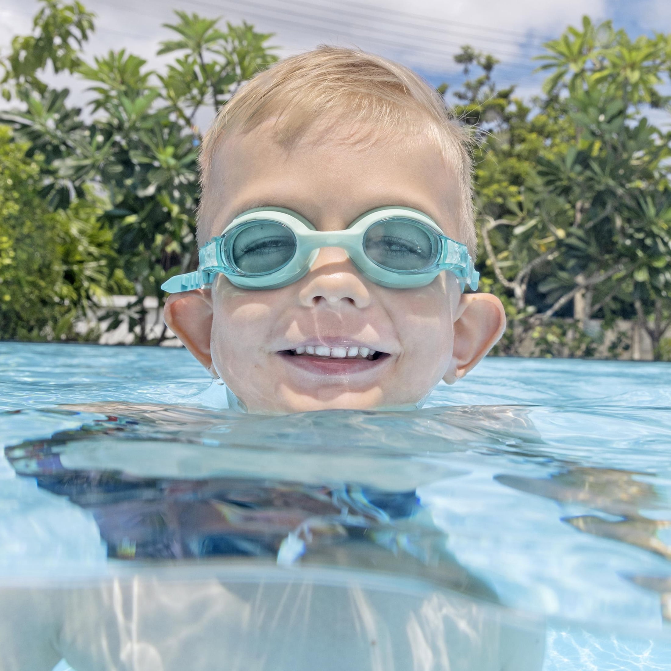 Puddle Jumper Child 3+ Swim Goggles and Fabric Inflatable Armband Floaties