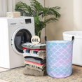 thumbnail image 6 of Laundry Basket, Dirty Clothes Basket, Foldable Waterproof Oxford Cloth Storage Basket for Bedroom, Bathroom, Clothes,Large Storage Basket Home Decoration(Ball Sports), 6 of 10