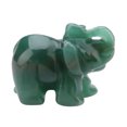 thumbnail image 2 of Estatuilla de cristal de elefante tallada en piedra natural de 1,5 pulgadas, artículo de decoración del hogar (#07), 2 of 12