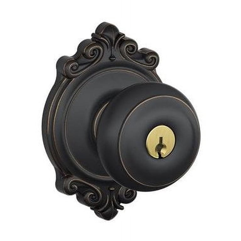 Schlage F51AGEO622WKF F51A Georgian 622 WKF Wakefield Deco Rose