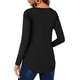 thumbnail image 3 of Camisas básicas casuales de manga larga con cuello en V para mujer, 3 of 4