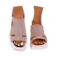 thumbnail image 3 of MKLEKYY Sandalias de Piso para Mujer, Sandalias de Tela de Color Puro Con Boca de Pez A La Moda de Verano para Mujer, Zapatos Cómodos y Transpirables, 3 of 5