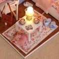thumbnail image 4 of Ogrmar Wooden Dollhouse Miniatures DIY House Kit with Cover and Led Light-Blossom Age, 4 of 5