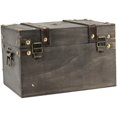 thumbnail image 4 of Caja de almacenamiento con cerradura de madera de estilo europeo, Caja de almacenamiento para el hogar, Decoración de caja de madera, Accesorio de evacuación de habitación B, 4 of 5