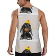 thumbnail image 3 of Gaeub Dachshund Sitting in Bathtub Men's Athletic Tank Top, Workout Sleeveless Shirts, Running Tank Tops for Gym, Running, Training - X-Large, 3 of 9
