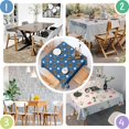 thumbnail image 4 of Blue Baseball Gloves and Balls Pattern Square Tablecloth,Waterproof Square Table Cover,Wipeable Spillproof Washable Table Cover for Home Kitchen Party Decor 60"x60"(152x152cm), 4 of 6