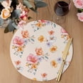 thumbnail image 3 of Spring Flowers Round 15 Inch Placemats Set of 6, Yellow Pink Floral Pastoral Botanical HeatResistant Non Slip Place Mats for Dining Table, Wipeable Braided Kitchen Table Mats for Housewarming, 3 of 9