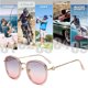 thumbnail image 5 of Gafas de sol con montura redonda, gafas de sol de moda, gafas anti-ultravioleta de moda, hechas de PC, 5 of 5