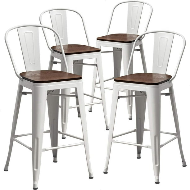 Andeworld 26" Bar Stools Set of 4,Counter Height Bar Stools with Larger
