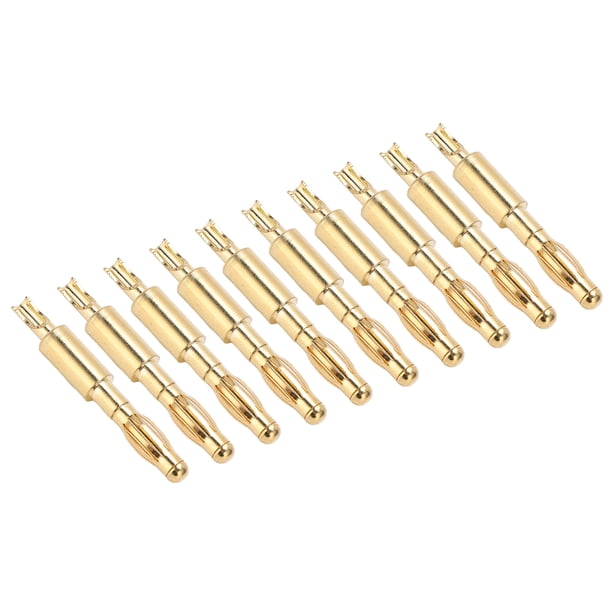 Conector macho tipo banana 10 piezas NikouMX Conector banana 4 mm Para pruebas eléctricas