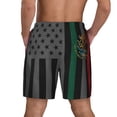 thumbnail image 2 of Men's 2 in 1 Swim Trunks with Compression Liner America Mexico Flag Quick Dry Beach Shorts, 2 of 6