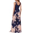 thumbnail image 3 of Jumpsuits for Women Summer One-Piece Sleeveless Boho Floral Wide Leg Romper Vacation Outfits Blue & Pink XL, 3 of 7