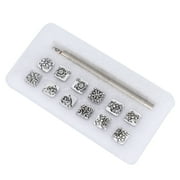 12Pcs Stamping Punch Tool Tang Dynasty Flower Design DIY Vegetable Leather Stamper 1Pc Handle