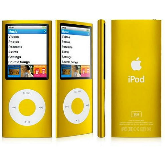 Pre-Owned Apple iPod Nano 4th Generation 8GB Yellow Bundle