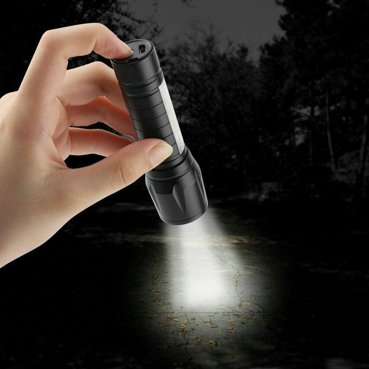 10Pcs Mini LED Flashlight USB Rechargeable Camping Hiking Flashlight Work Light