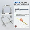 thumbnail image 5 of U Bolts 2 Sets (3/8"(M10)x4.48"x5.82"), Round U Bolt Kits 304 Stainless Steel with Accessories - for Construction, Pipe, Trailer, Automotive, Leaf Spring Fastener, 5 of 6