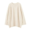 thumbnail image 2 of Weiqiqre Fall Sweaters for Women Oversized Crew Neck Long Sleeve Soft Casual Loose Sweater Pullover, 2 of 6