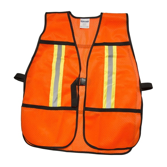 Chaleco De seguridad naranja SURTEK 137376 ajustable cinta prismática unitalla