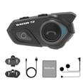 thumbnail image 1 of WAYXIN Intercomunicadores para casco de motocicleta Auriculares BT de 2 vías 30M Auriculares con reducción de ruido IP67 Soporte impermeable Manos libres, 1 of 7