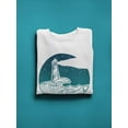thumbnail image 3 of Lighthouse Sketch Sweatshirt Men -Image by Shutterstock, Male 4X-Large, 3 of 4