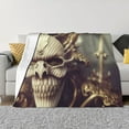 thumbnail image 1 of XMXT Throw Blanket, Fantasy Horror Skull Print Machine Washable Blankets for Sofa, 80 x 60 inches Multicolor, 1 of 9