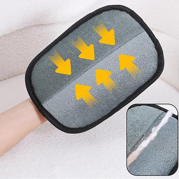 Gants pour Enlever les Poils d'Animaux, Brosse Magique Électrostatique pour Enlever les Poils d'Animaux, Gants Réutilisables pour Toiletter Chat Chien, Gants Statiques pour Enlever les Poils d'Animaux pour Lavage, Perte de Poils, Toilettage, 9.45x6.3"