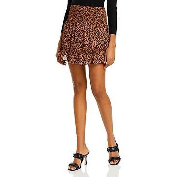 MSRP $68 Aqua Smocked Mini Skirt Copper Size Medium