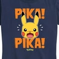 thumbnail image 3 of Pokémon - Pika Pika Scared - Women's Short Sleeve Graphic T-Shirt, 3 of 5