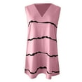 thumbnail image 4 of Lenago Women's Round Neck Casual Loose Sleeveless Striped Tank Tops Print Pattern Blouses Shirts (XL-XXXXXL), 4 of 6